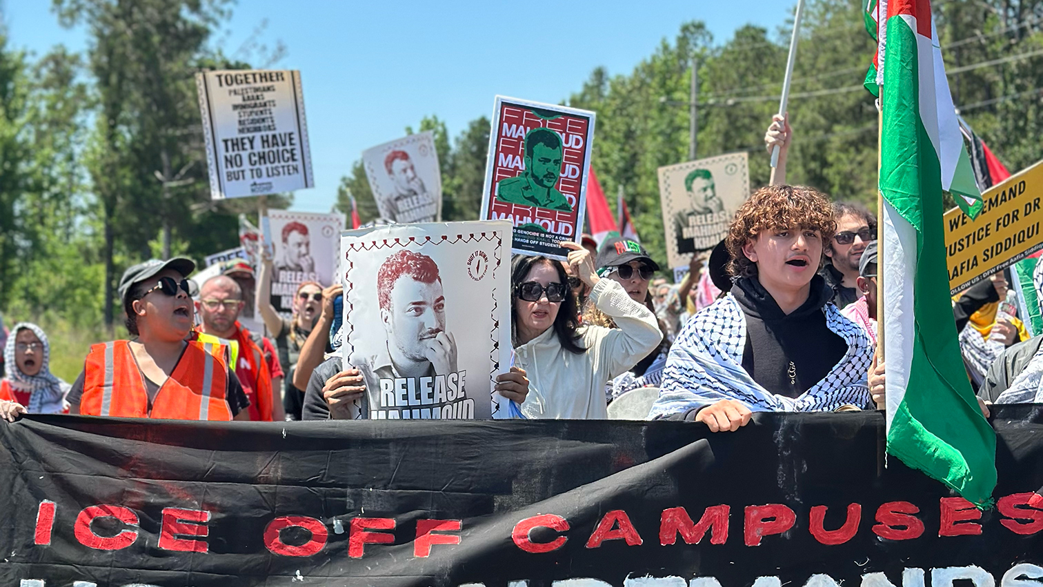 United States: Hundreds March Outside ICE Facility Where Mahmoud Khalil Remains in Custody