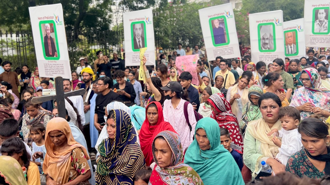 Thousands Participate in a Rally Demanding Equal Rights for Religious Minorities in Pakistan