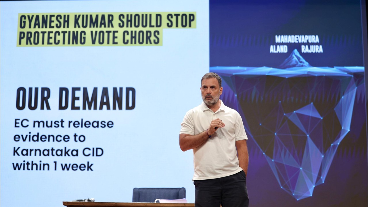 Rahul Gandhi Alleges 6,018 Votes Deleted in Karnataka’s Aland Through Software