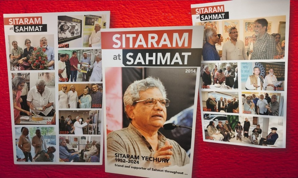 SAHMAT Dedicates Exhibition to the Legacy of Sitaram Yechury
