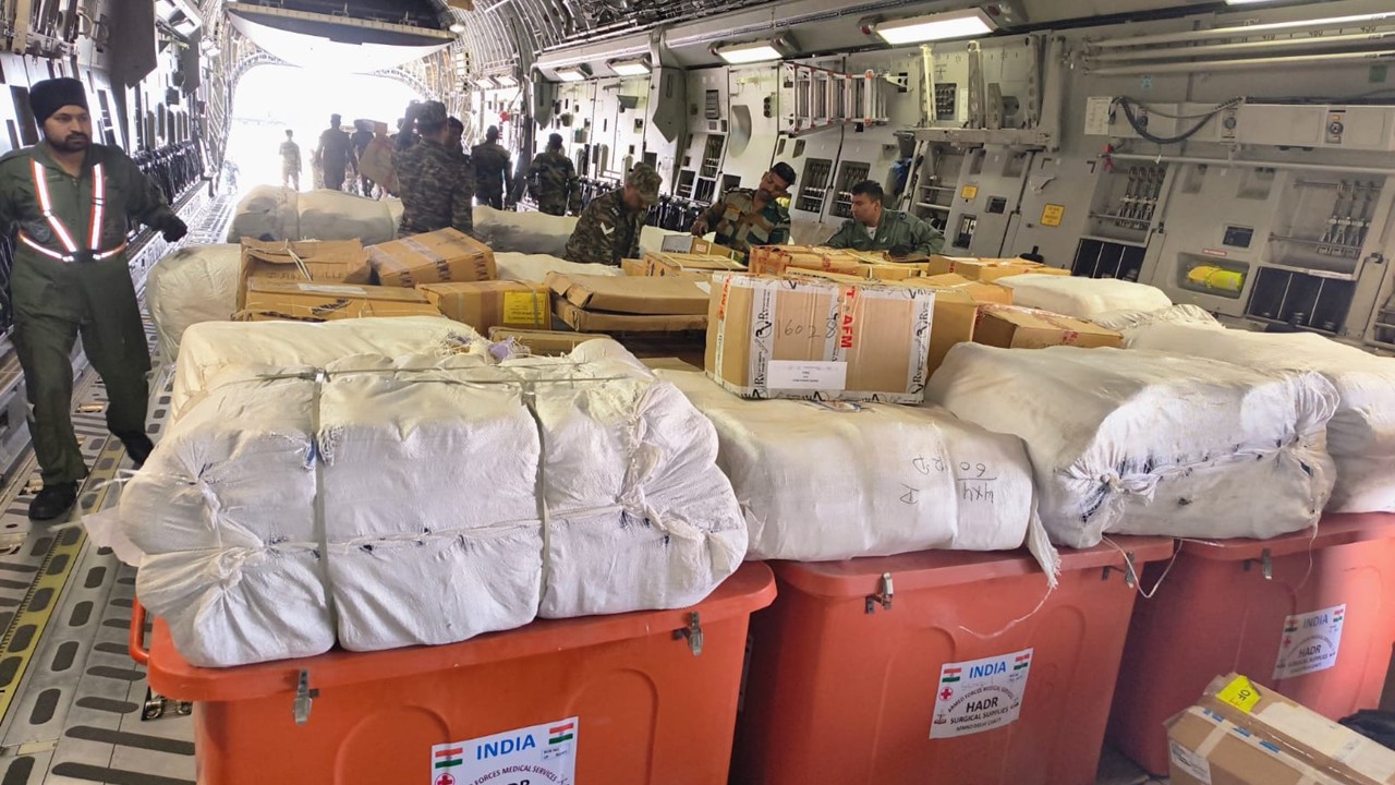 India Dispatches 157 Tonnes of Humanitarian Aid to Myanmar After Devastating Earthquake