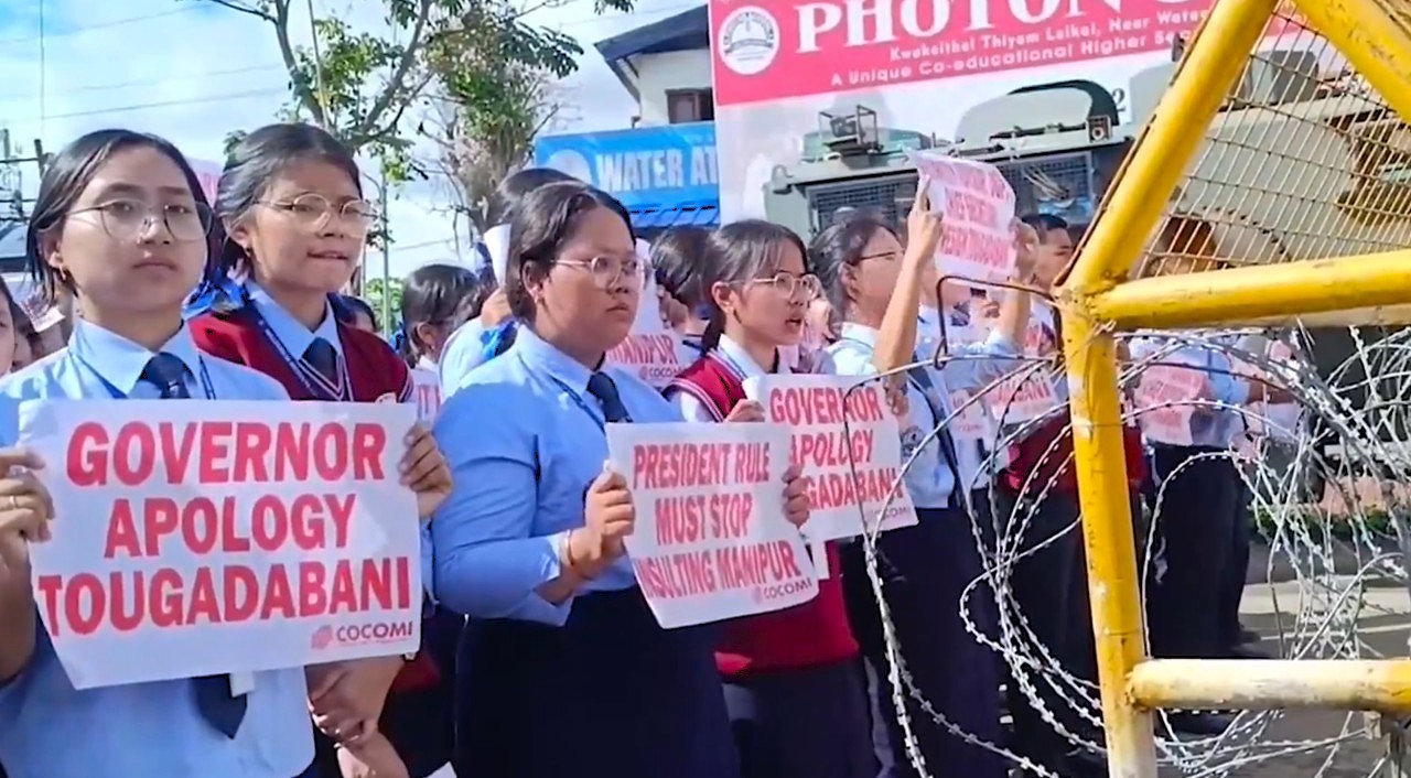 Tensions Flare in Imphal: Protesters Injured as Security Forces Fire Tear Gas Over 'Manipur' Name Row