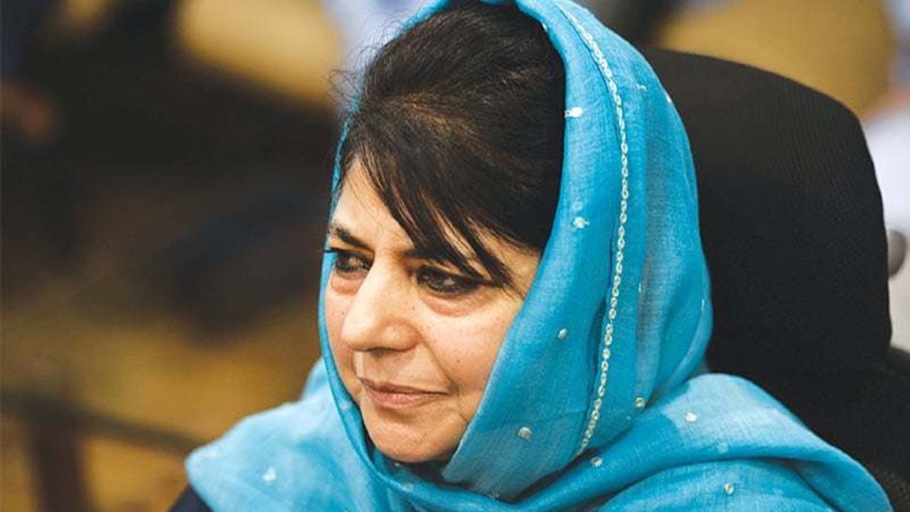 Mehbooba Mufti Demands Blasphemy Charges Against BJP Leader for Installing National Emblem at Hazratbal
