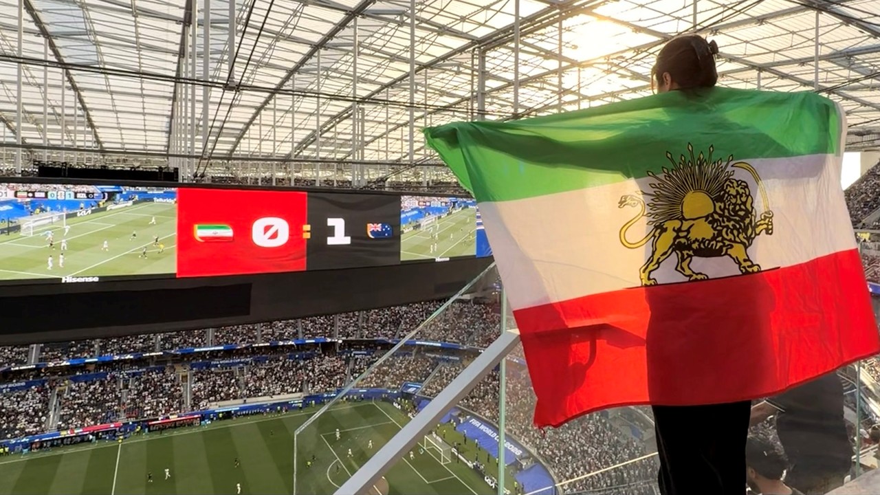 Banned Iranian Flags Visible During Iran’s Opening World Cup Match in Los Angeles